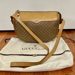 Vintage Gucci crossbody bag tan beige
